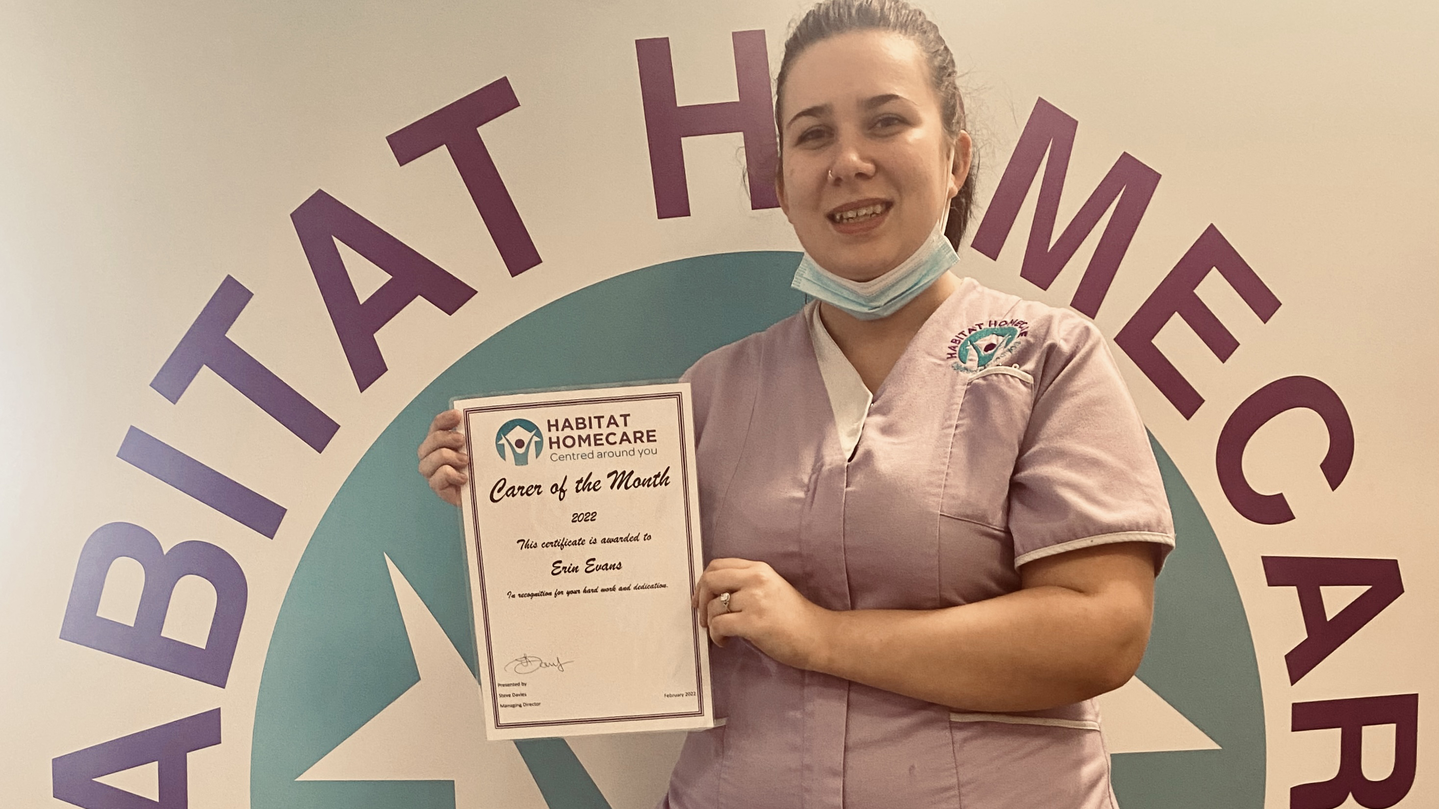 Habitat Homecare's February Carer of the Month Swansea